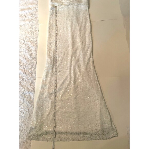 NWT Badgley Mischka Belle Bridal Gown Formal Wedding Dress White Sequins 6 NEW - Picture 11 of 16